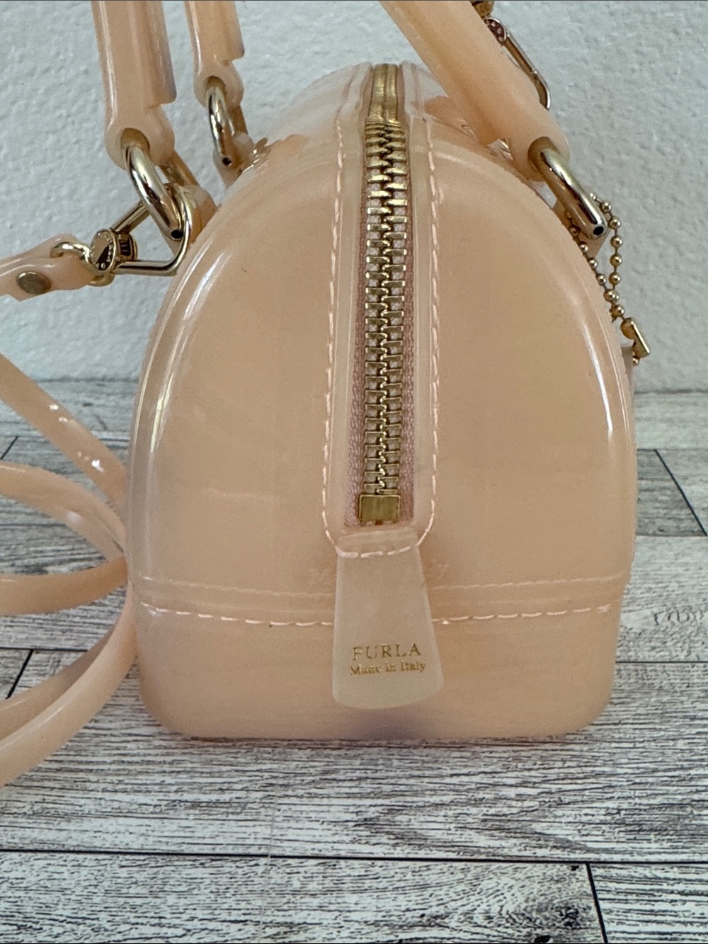 Furla Mini Candy Bag in Blush Pink - Picture 5 of 11